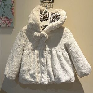 Rothschild Cream Fuzzy Kids Puffer Jacket